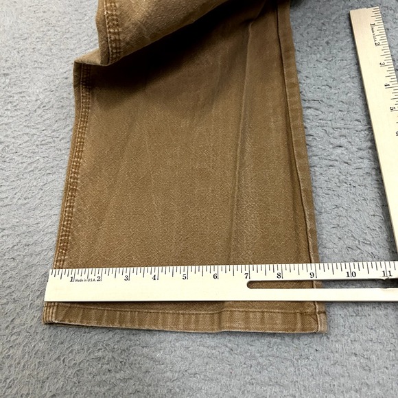 Dickies Pants Mens 38x30 Brown Carpenter Canvas Work Wear Cotton Stretch Adult - Picture 9 of 12